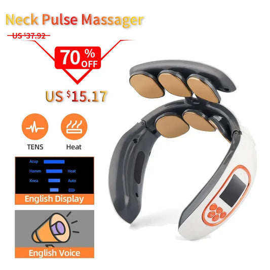 VIP 6 Heads Smart TENS Neck and Back Pulse Massager
